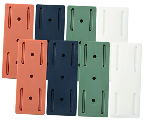 DECOMELODY Soporte Adhesivo de Pared para Regletas y Mandos, Organizador sin Perforaciones de Plástico, 8 Piezas, Adecuado para Mesas y Espejos