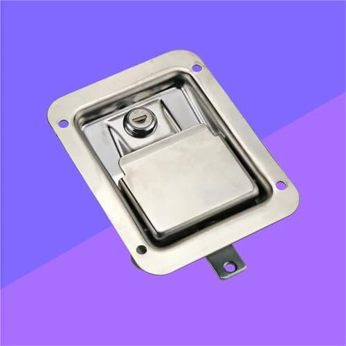 Serratura piatta in acciaio inossidabile con serratura quadrata Collegamento a tre punti Serratura antideflagrante for porta dell'armadio for camper e motori automobilistici 1 pz