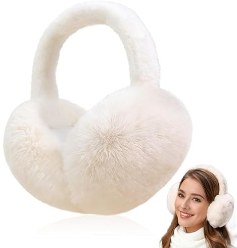 SUpoetry Cache Oreilles d'Hiver, Cache-Oreilles Chauds pour Femmes, C-ache-Oreilles Pliables, Earmuffs d'Hiver en Peluche Chaude, C-ache-Oreilles d'Extérieur à la Mode, Moelleux et Douillets