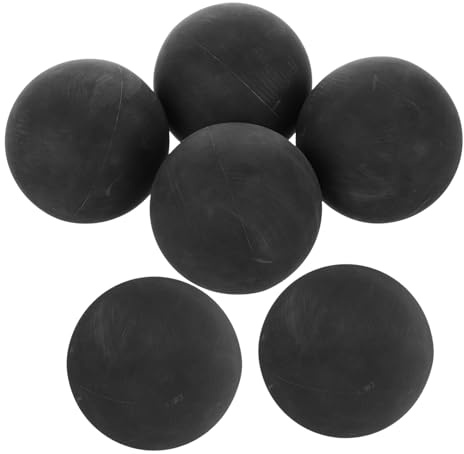 MOTHNUR Set 6 Palline da Racquetball in Gomma Rimbalzanti Nere Palle di Reazione Professionali per Allenamento Squash e Giochi di Pallamano Palle Rimbalzanti Sicure e Resistenti per e