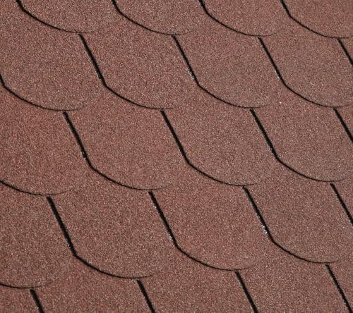Gartenpirat Bardeaux de toiture en Bitume Bardeaux de toiture en Forme de Queue de Castor Rouge 1 m² pour abri de Jardin, Remise à Outils, pavillon et abri de Voiture