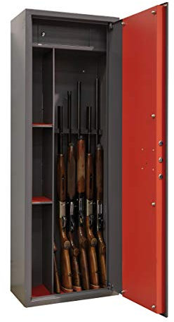 ARREGUI Pointer ARM061350 Armoire à 6 fusils en Acier avec Coffre Intérieur et 3 Étagères | Coffre-fort Armes à Feu | FRANCE, BELGIQUE, ITALIE : valide toutes armes | ESPAGNE, PORTUGAL : non homologué