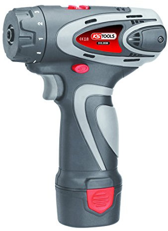 KS Tools 515.3531 1/4'' Destornillador eléctrico o a bateria, 24Nm, 400 rpm 10,8V, con 2 baterias y 1 cargador