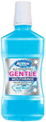 Beauty Formulas Active Oral Care Alcohol-Free Gentle Mouth Rinse, Ice Blue