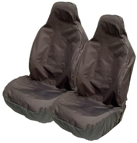 Carseatcover-UK Heavy Duty Black Waterproof Car Seat Covers for BUCKET RECARO SPORTS seats - 2 x Fronts (Airbag Friendly)
