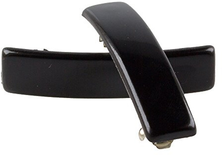 2Stk Rechteckige Patentspange 52x12 in schwarz - Made in Germany - WeLoveBeads