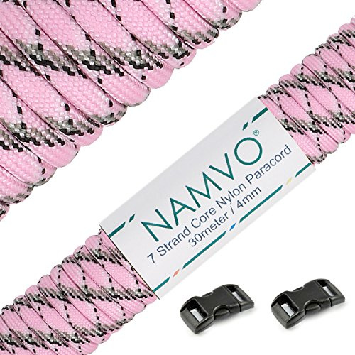 Namvo 550 Paracord Mil Spec Type III 7 Strand Parachute Cord Total Length 100ft/30 Meters Spots/Stripes/Camouflage