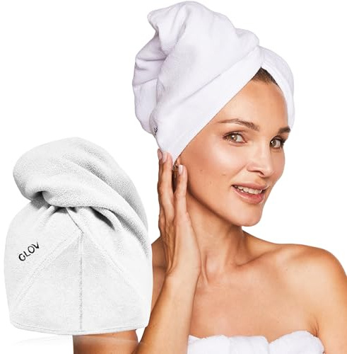 GLOV Haarhandtuch aus weicher Mikrofaser - Schnelltrocknendes und saugfähiges Material, Ideal für die Curly-Girl-Methode, Für Damen mit langen Haaren, Hergestellt aus hochwertiger