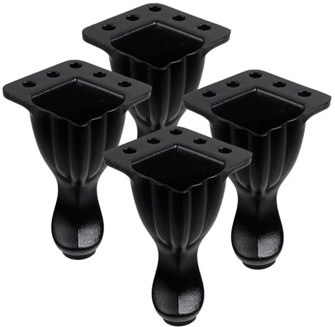 Tulead 3.15-Inch Length Furniture Legs Couch Feet Aluminum Alloy Cabinet Feet Dresser Legs Pack of 4