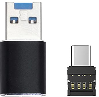 NFHK USB 3.0 to Micro SD SDXC TF Card Reader with Micro Type-C USB-C OTG Adapter for Tablet/Cell Phone