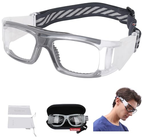 SooGree Sports Glasses, Basketball Football Soccer Racketball Goggles for Men & Women, Replaceable Safety Protective