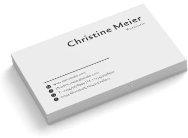 Visitenkarten drucken | Kurator | 1-seitig | weiß | Querformat | personalisieren | Menge + Papier zur Auswahl | Steuerberater | Verwalter | Notar | Anwalt | Makler | Consultant (1000 Stück)