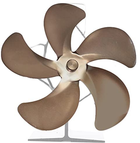 Abonda ventilateur silencieuse à 5 lames pour poêle à bois, ventilateur alimenté par la chaleur, fonctionnement silencieux pour poêle à bois/bûcher/cheminée (lames uniquement)
