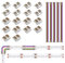 BTF-LIGHTING FCOB RGBCCT 6pin 12mm Connector kit 18pcs Transparent Connector 5pcs 15cm lang 24AWG Verlängerungskabel Draht/Board zu Board für spaltfreies Löten und 6pin COB LED-Licht Eckenanschluss