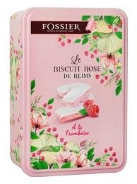 Maison Fossier - French Pink Biscuits of Reims (Raspberry) / Galletas rosas francesas de Reims (Frambuesa) - 5.20oz/ 150gr (Caja metálica de coleccionista)