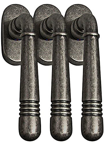 Fenstergriff Set 3 x FG Helena 1675 Antik Grau Rasterolive Fensterbeschlag Drücker