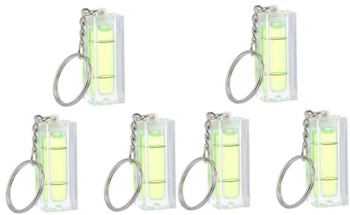 OSALADI 6pcs Key Holder Keyring Bubble Spirit Level Levels Keyring Creative Mini
