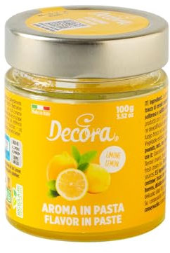 Decora 2100055 Confezione da 100 g di Aroma Limone In Pasta Prodotto versatile, Realizzato con ingredienti di alta qualità e materie prime pregiate, Ideale anche in cottura, Made in Italy