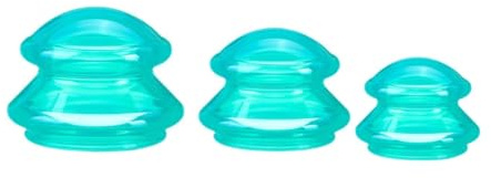 MagiDeal Taza de masaje con ventosa, tazas de masaje chinas para tejido profundo, brazos, relajación muscular, piernas traseras, 3 uds, Verde