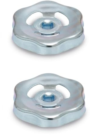 Ganter Normelemente | Blechhandrad, Ventilrad, Ventilgriff, Absperrventil | 2 Stück | GN 227.6-ST-70-V7-ZB | Durchmesser 70mm | Vierkant V7
