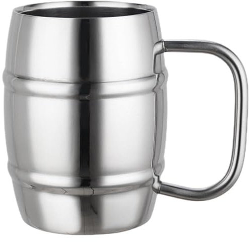 Double Wall Beer Mug Freezable Beer Glasses Vacuum Insulated Mug Portable Tea Cup Beer Barrel Mug Bar Supply for Beer Lovers