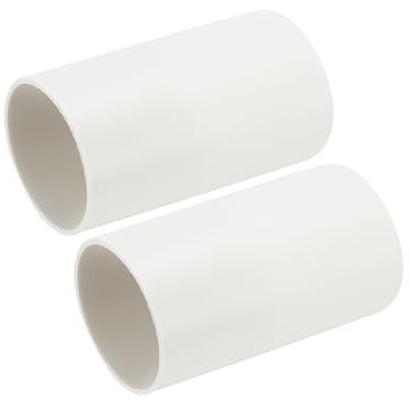 PATIKIL 50mm/2 Runde Lüftungsrohr, 2 Stück 4 Langer Kunststoff-Rohrverbinder für Luftentlüftung, Ersatz für Lüftungsabflussrohrverlängerung