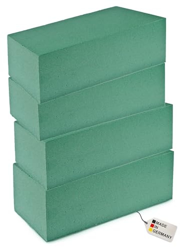 matches21 HOME & HOBBY Steckschaum für Frischblumen 4 STK. grün in 22 x 11 x 8 cm