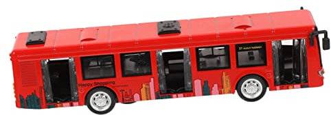 HANABASS Legierungsbusmodell Bus Spielzeugauto Modellbus Busspielzeug für Busspielzeug für Kleinkinder Spielzeugbus für Kleinkinder Bussmodell Spielzeugauto ABS-Kunststoff rot