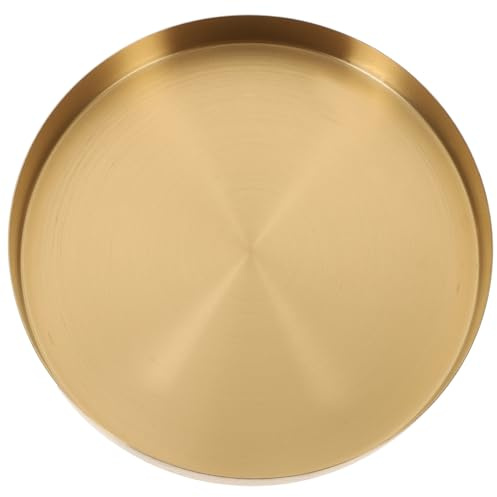 BESPORTBLE Plateau à Bijoux Rond Plateau De Service Pour Plat De Rangement Organisateur Assiette Décorative Multifonctionnelle