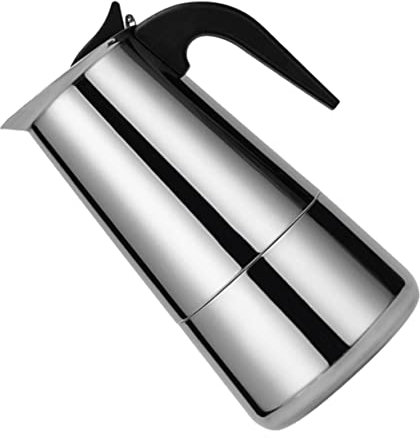 SOLUSTRE Caffettiera in Acciaio Per Piano Cottura Macchina Da Da Induzione Ergonomico Accessori Cucina Per Uso e Facile Pulizia