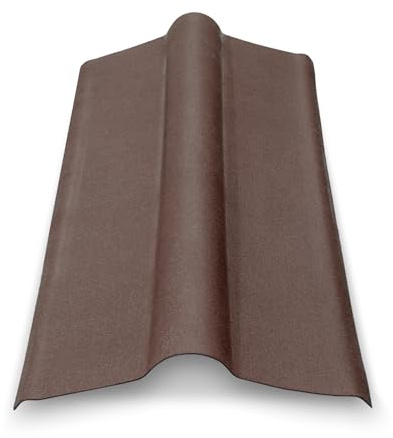 Onduline-Firsthaube 4er Pack für Bitumenwellplatten Dachmaterial Abdeckung wetterfest–Firstelement für Dachabschlüsse bei Nebengebäuden-100x90x18cm (intensiv braun)
