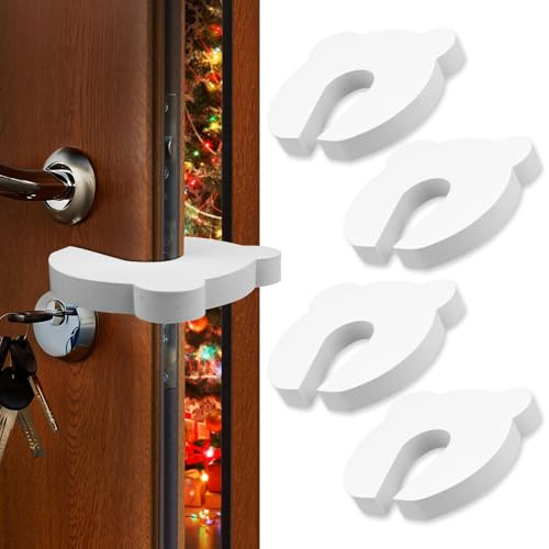 4 PCS Türklemmschutz Weiß- Fingerklemmschutz für Kleinkinder & Haustiere (Katzen/Hunde) | Verhindert Einklemmen