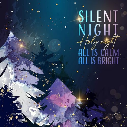 Englische Weihnachtskarten mit Umschlag Set 10 Stück - Silent Night, 10er Set Weihnachts Klappkarten mit Umschlägen, Christmas Cards von Just Cards Direct