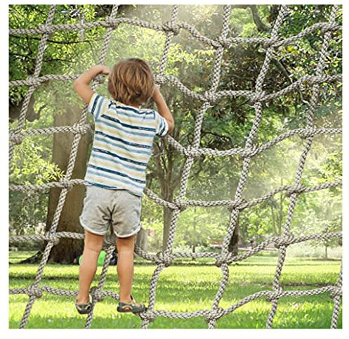 Kletternetz für Kinder,Kletternetz für Baumhaus,Kletterzubehör,kann für Treppen, Balkon, Fenster, Geländer, Frachtnetz, Spielgeräte verwendet Werden(6mm-8cm,2X2m/6.6X6.6ft)