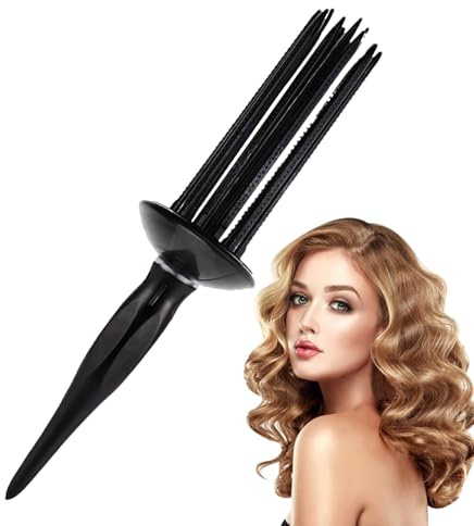 Pettine arricciacapelli - ABS 24,5 cm | Pettine a volume d'aria per parrucchieri | Strumento per acconciatura ricci per arricciare i capelli e aumentare il volume a casa e per l'uso quotidiano
