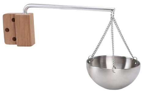 Cocoarm Sauna Aromaterapi Skål, Rostfritt Essential Oil Diffuser Skål med Halvcirkulär Design, för Bastu Spa Ångbastu