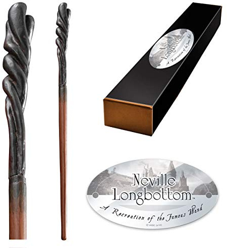 Harry Potter Zauberstab Replik Neville Longbottom handbemalte Replik aus Kunststoff, in Sammlerbox.