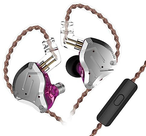 Yinyoo KZ ZS10 Pro IEM-Kopfhörer HiFi Hybrid Ohrhörer kabelgebunden mit Mikrofon, 1DD+4BA 5 Treiber In-Ear Monitor, Stereo Sound Gaming Ohrhörer mit 4 Paar Ohrstöpseln