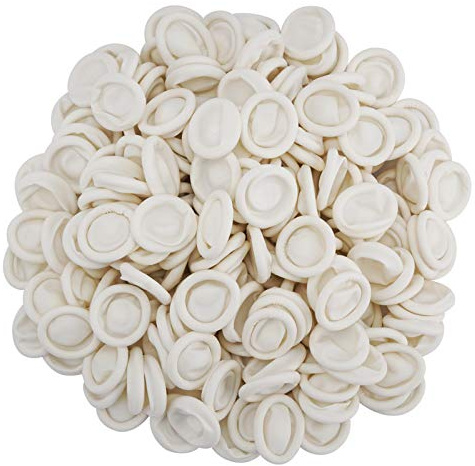 Cuttte (Approx. 330 PCS) Latex Finger Cots, Large Finger Gloves Protectors Disposable, Thumb Covers Protector for Fingertips