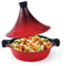 Scheffler, 28 cm Aluminium Round Tagine Pot with Non-Stick Coating, Red