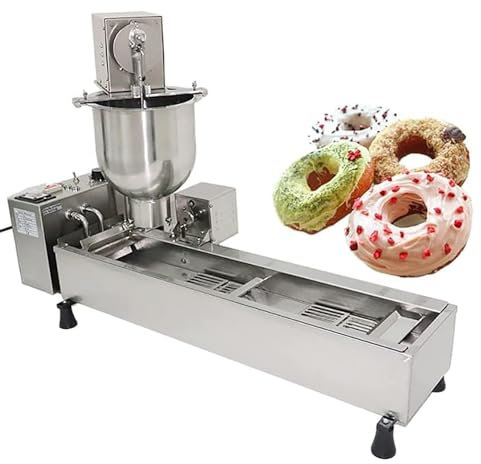 Macchina Automatica per Ciambelle a Fila Singola, Macchina Automatica per Ciambelle, Macchina per Ciambelle con tramoggia da 7 Litri, controlla Facilmente la Temperatura dell'olio