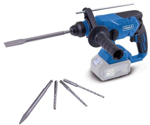 Scheppach Akku-Bohrhammer BC-RHD230-X 20V Brushless Meißelhammer | 20V-IXES-Serie | Schlagzahl 5500 bpm | Durchmesser Bohrung 24mm (Beton & Stein), 13 (Metall), 27 (Holz) | (Ohne Akku & Ladegerät)