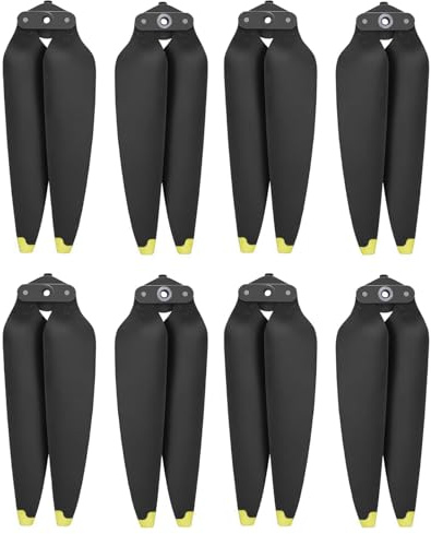 Bocguy 8 Pcs Drohne Air 3 / Air 3S Propeller, Modell 8747 Propeller für Air 3 / Air 3S Drohnenersatz mit Push-Typ-Schnellverschluss-Design, Low-Noise & Stabil (Gold)