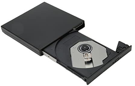 Akozon USB 2.0 Extern DVD-enhet, Slagtålig, Lågbrus DVD-brännare, för Bärbar Dator, Stationär och AIO, Kompatibel med och OS X