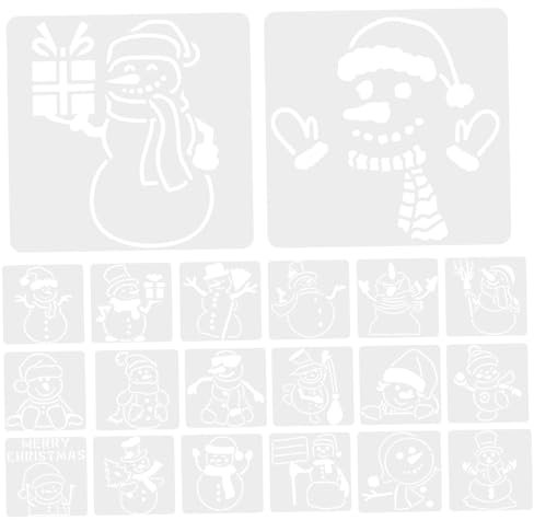 NUOBESTY 20stücke Teiliges Schablonen Für Kreative Weihnachtsdeko Wiederverwendbare Pet-malvorlagen Für -projekte Und Bastelarbeiten Verschönerung Von Karten Und Scrapbooks