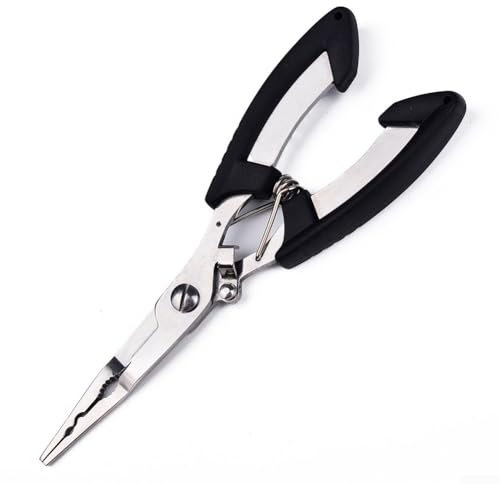 Premium Cutting Performance with Stainless Steel Fishing Pliers for Different Fishing Line Materials (lure pliers)