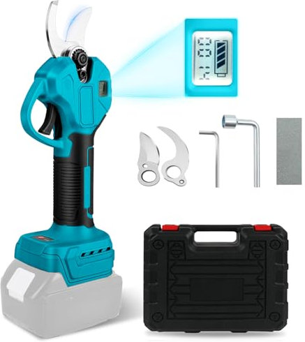 tivekeo Elektrische Astschere Kompatibel mit Makita 18 V, Max. Öffnung 45 mm, 30 mm Schnittdurchmesser, LCD Display, Modern, Mk#45mm