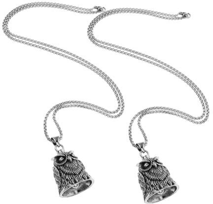 Holibanna 2pièces Clochette Et Chaîne De Cloche Décorative Pendentif Collier Vintage Pour Artisanat Accessoire De Cloche