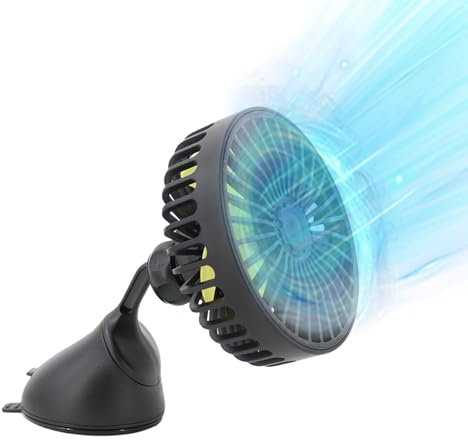 Dtaigou Ventilateur USB pour Voiture - Climatiseur de Bureau Auto Rafraîchissant | Accessoires Rafraîchissants pour Jours Chauds – Utilisation Intérieur Extérieur Maison et Véhicule