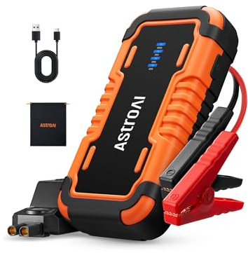 AstroAI P10 Car Jump Starter Power Pack (10.0L Petrol/8L Diesel), Orange